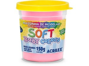Massa de Modelar 150g Soft Rosa Bebê - Acrilex