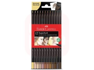 Lápis de Cor 12 Cores Pele Supersoft - Faber-Castell