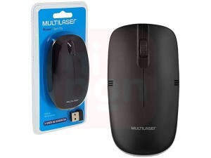 Mouse Sem Fio Light Conexão Usb 1200dpi 3 Botões Design Slim Preto - MO285