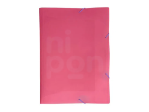 Pasta Aba Elástico 1/2 Oficio Full Color - Rosa Flúor