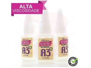 Cola Adesivo Instantâneo A3 Acrilex 20g